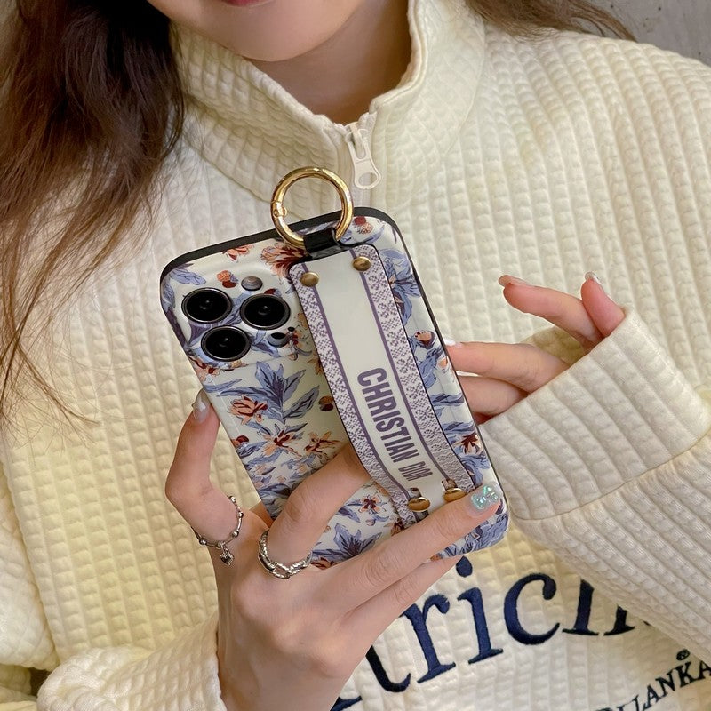 Pulsera morada y blanca de moda Funda y vinilo para iPhone