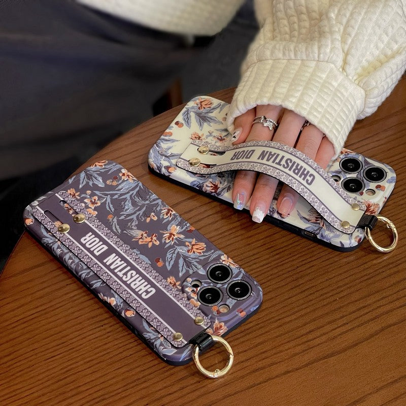 Pulsera morada y blanca de moda Funda y vinilo para iPhone