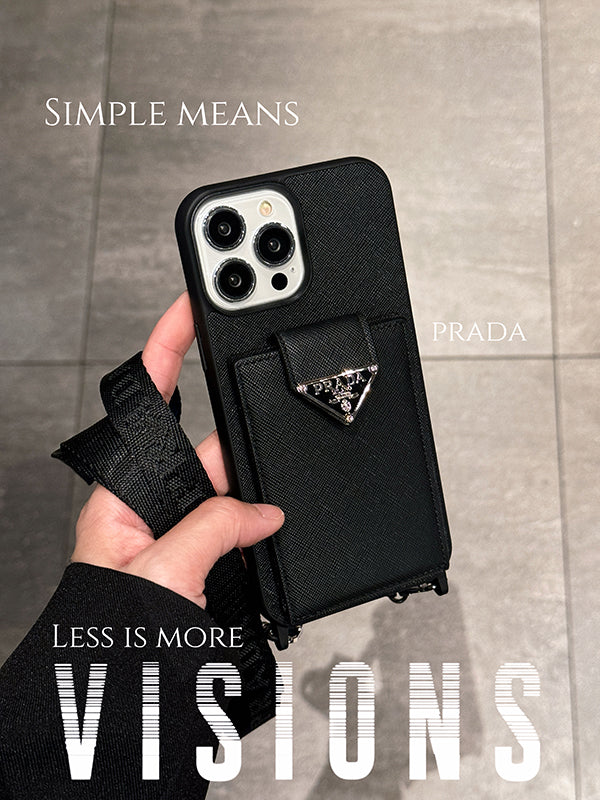 Lyxigt Crossbody-läderfodral för iPhone
