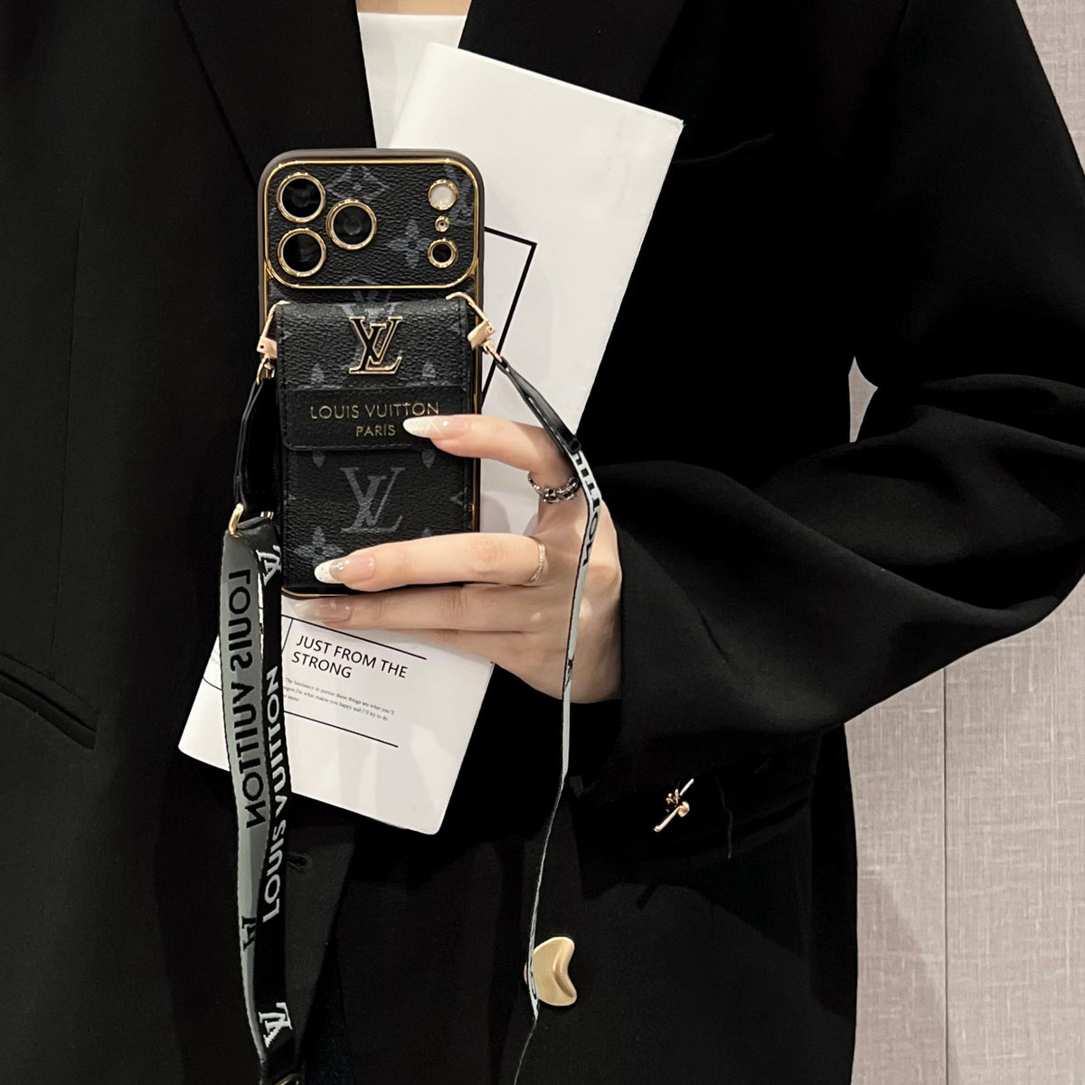 Nueva funda clásica de lujo para teléfono con tarjetero 11