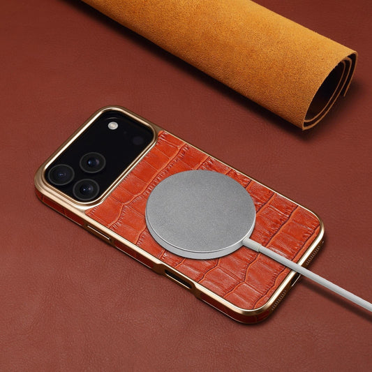 Funda de piel con relieve de cocodrilo para iPhone