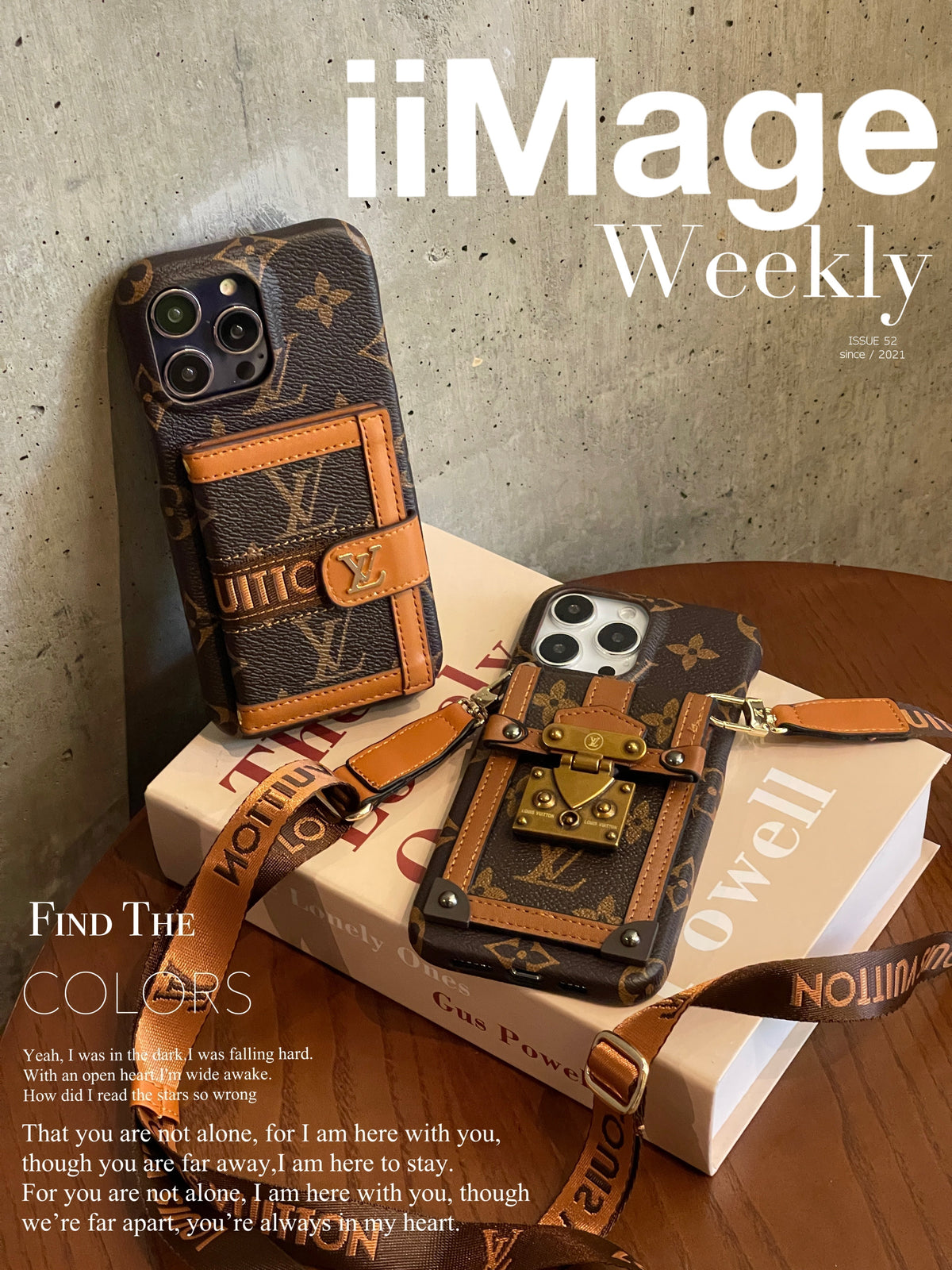 Funda de lujo para iPhone con cadena y tarjetero