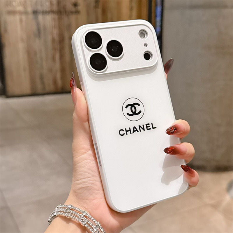 Klassiskt Minimalist Luxe iPhone-fodral – White Gloss Edition