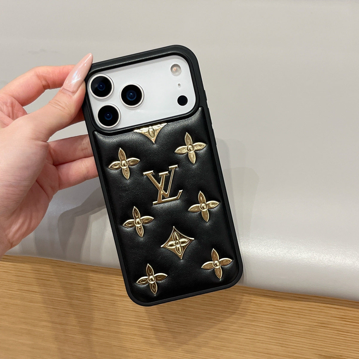 Lyxigt 3D-präglat Designer iPhone-fodral