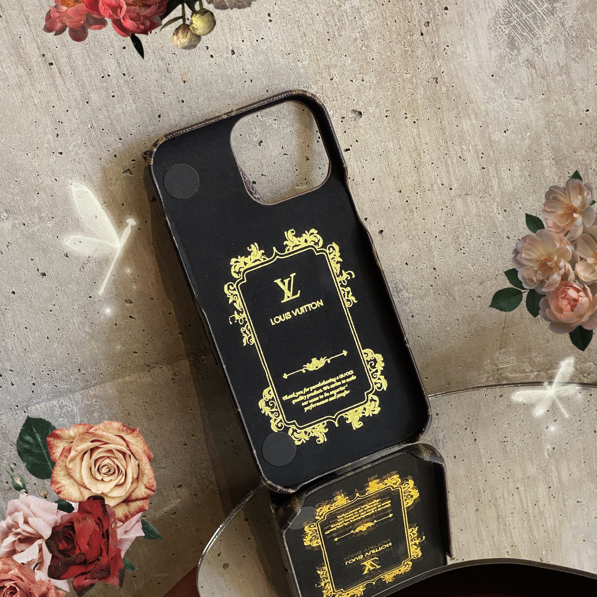 Lyxigt CrossBody-korthållare iPhonefodral