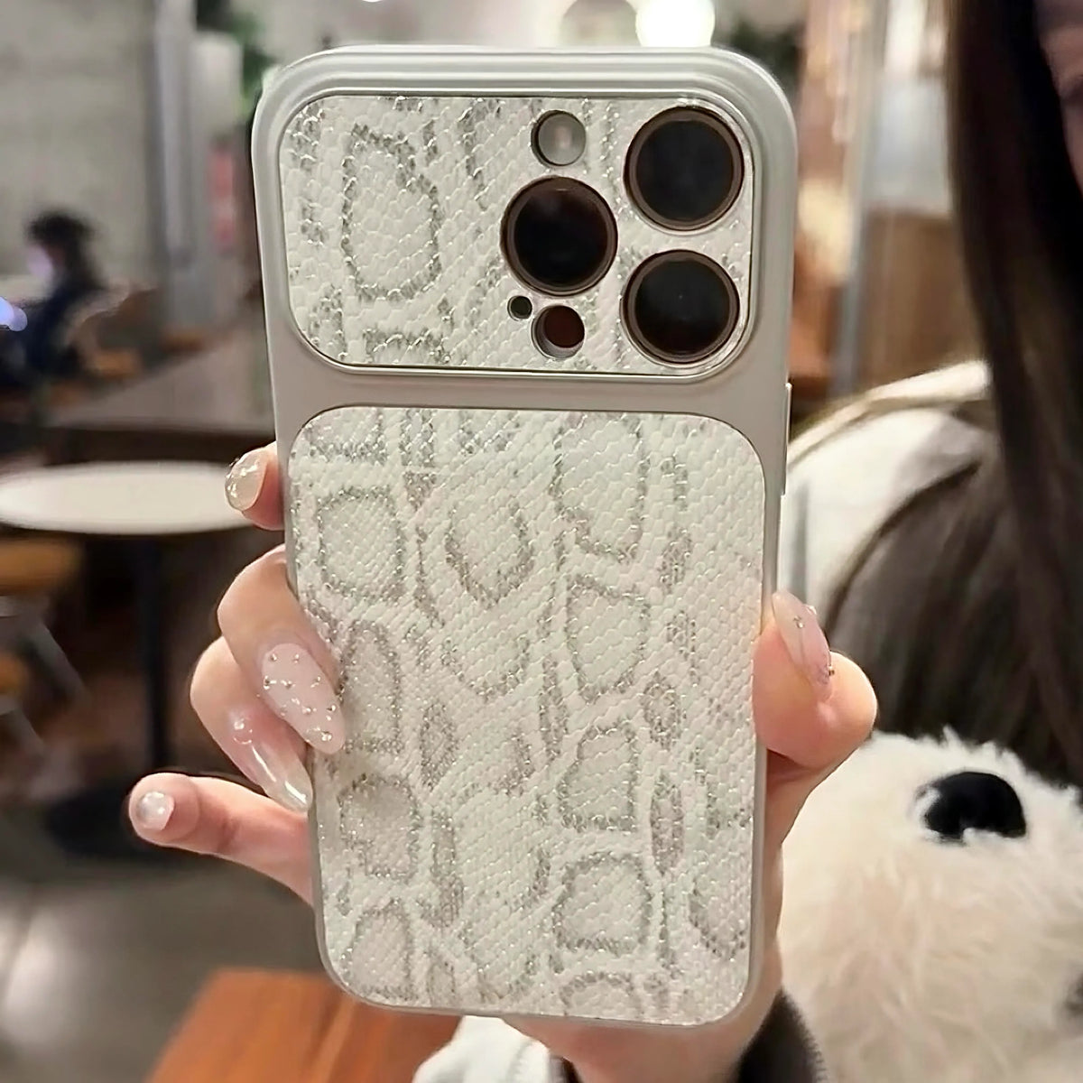 Textura de piel de serpiente de lujo Funda y vinilo para iPhone