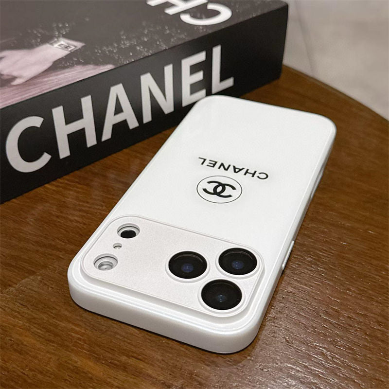 Klassiskt Minimalist Luxe iPhone-fodral – White Gloss Edition