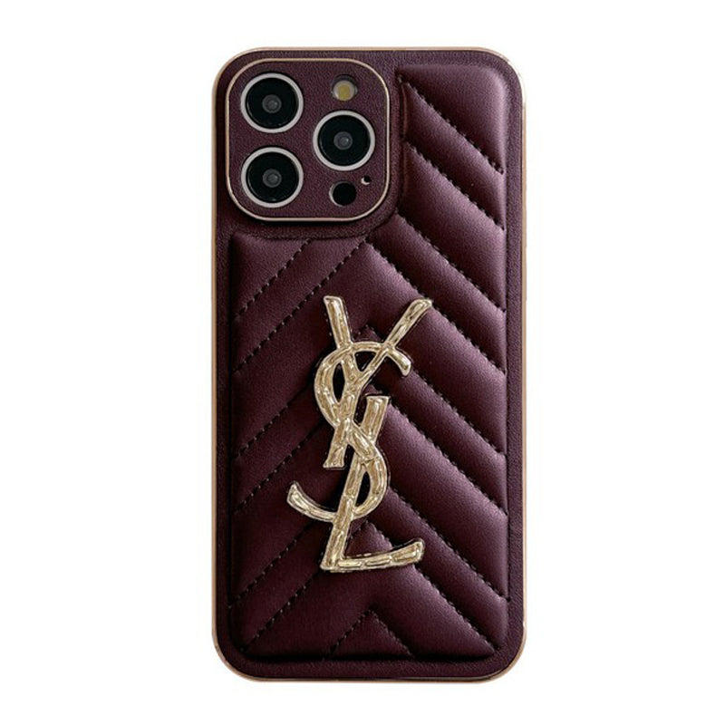 Funda de iPhone de cuero color santo
