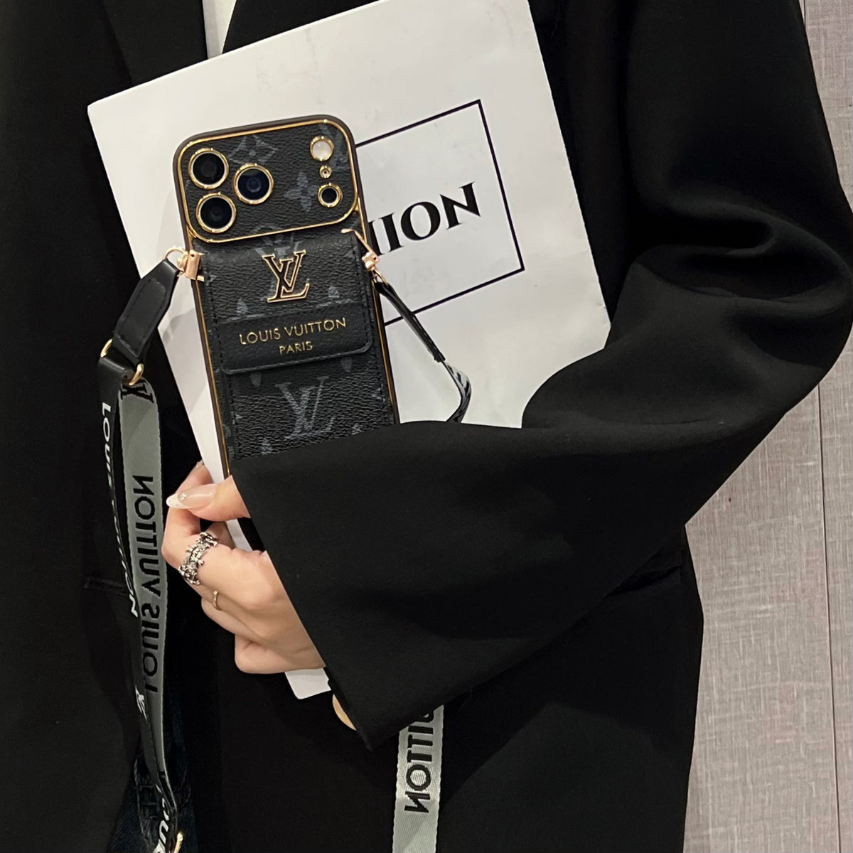 Nueva funda clásica de lujo para teléfono con tarjetero 11