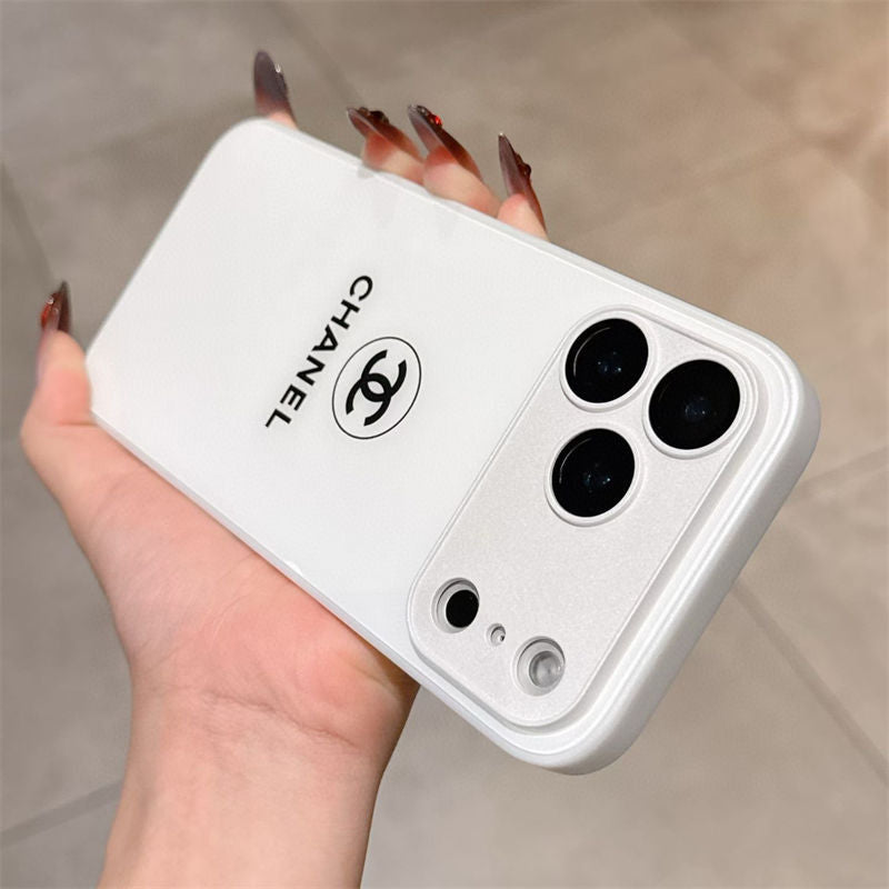 Klassiskt Minimalist Luxe iPhone-fodral – White Gloss Edition