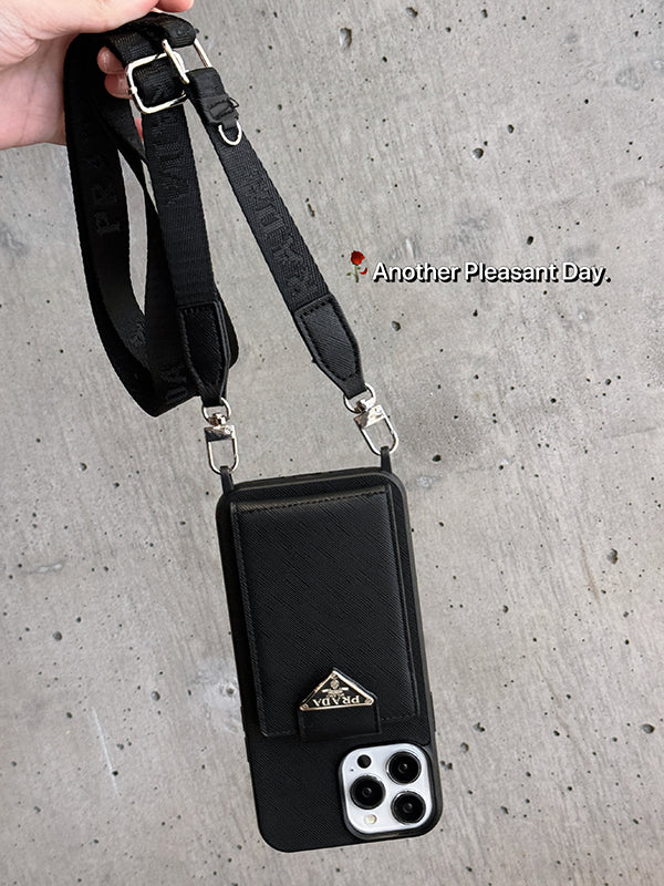 Lyxigt Crossbody-läderfodral för iPhone