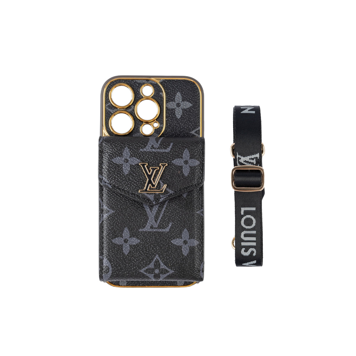Funda de iPhone con tarjetero de lujo clásico