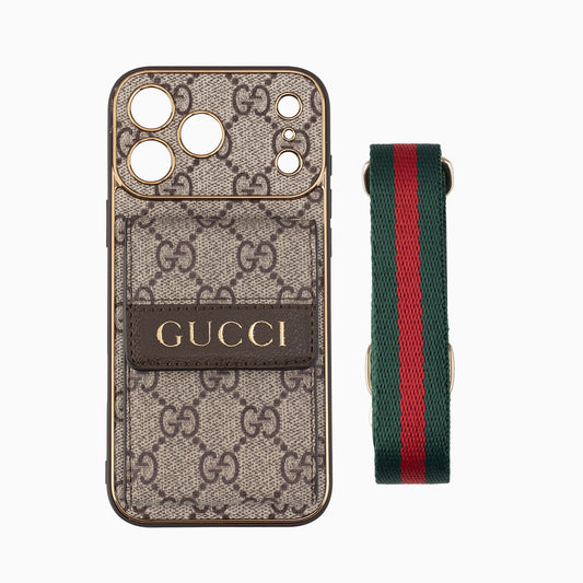 Funda de iPhone con patrón vintage de lujo | Tarjetero tipo billetera y correa cruzada