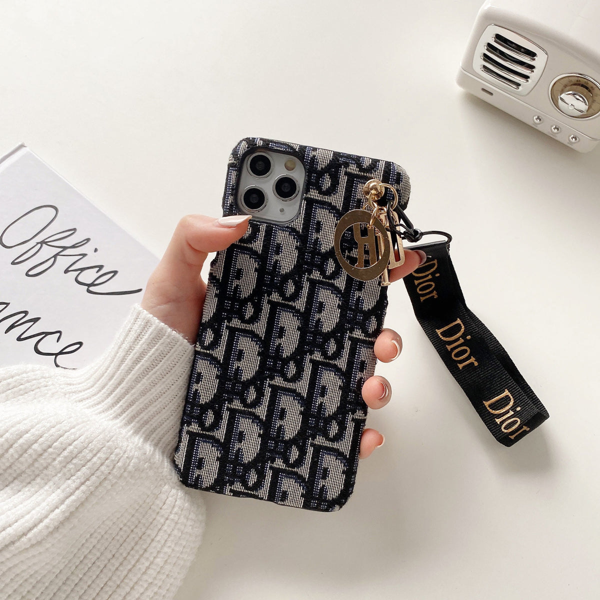 Modefodral till iPhone med rem Svart-GS240315