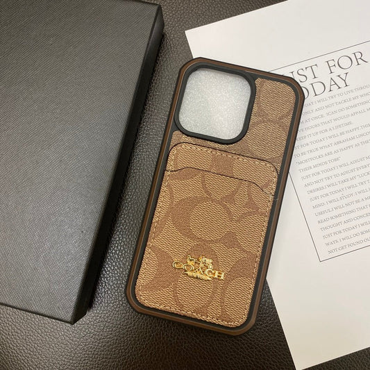 Funda clásica para iPhone con tarjetero Café -KB241416