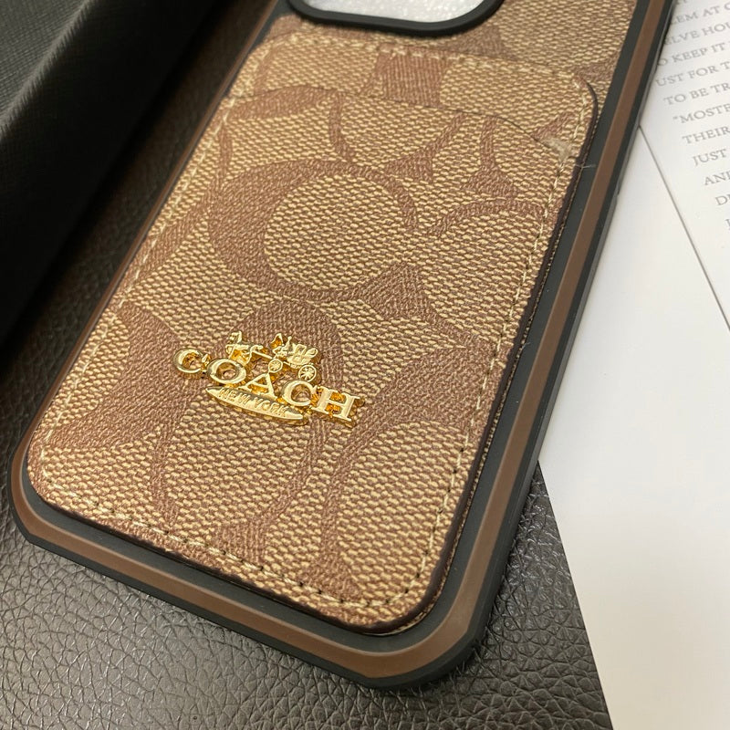 Funda clásica para iPhone con tarjetero Café -KB241416