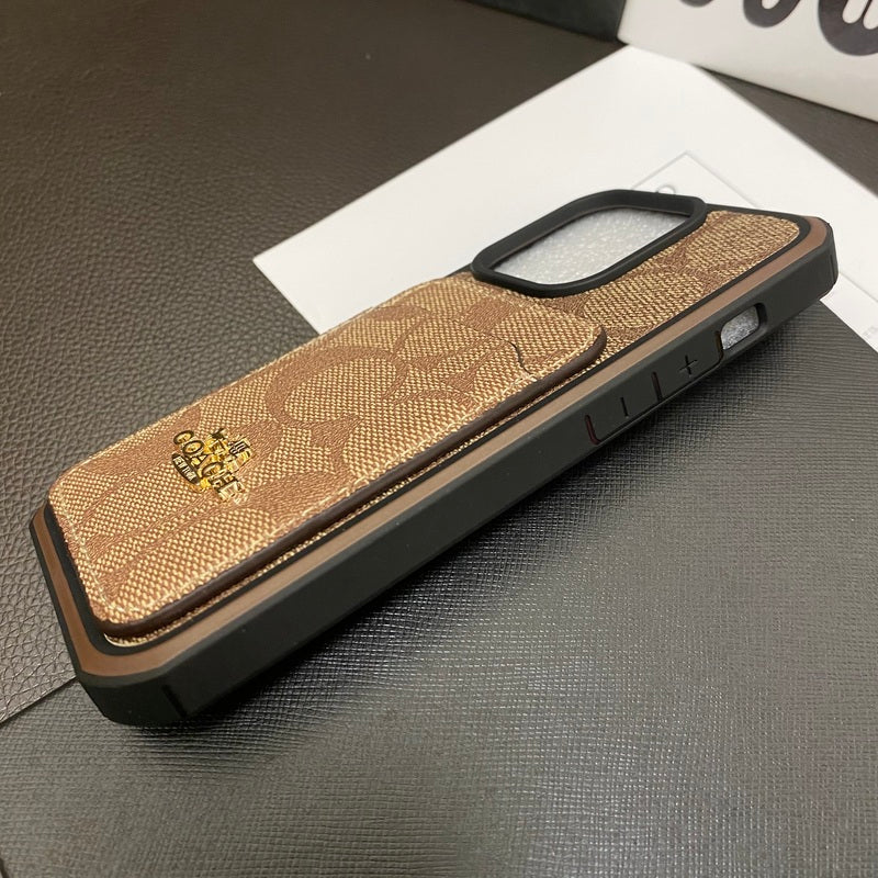 Funda clásica para iPhone con tarjetero Café -KB241416