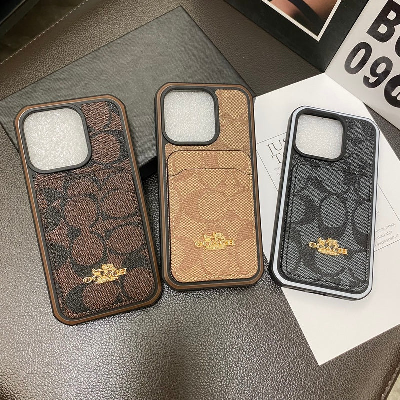 Funda clásica para iPhone con tarjetero Café -KB241416