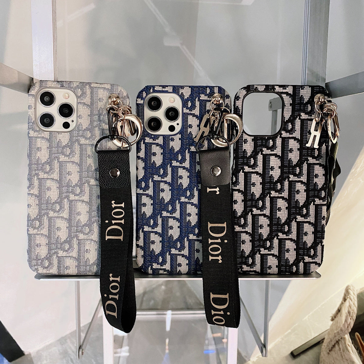 Modefodral till iPhone med rem Svart-GS240315