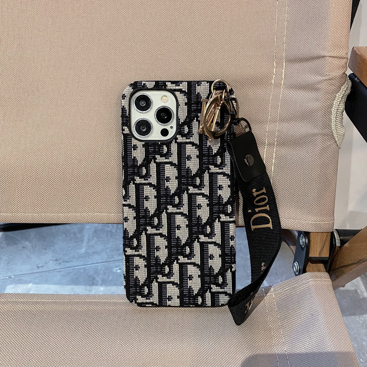 Modefodral till iPhone med rem Svart-GS240315