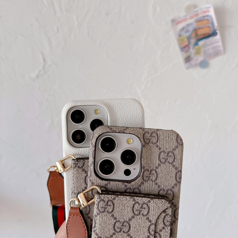 Premium kortväska Crossbody klassiskt iPhonefodral