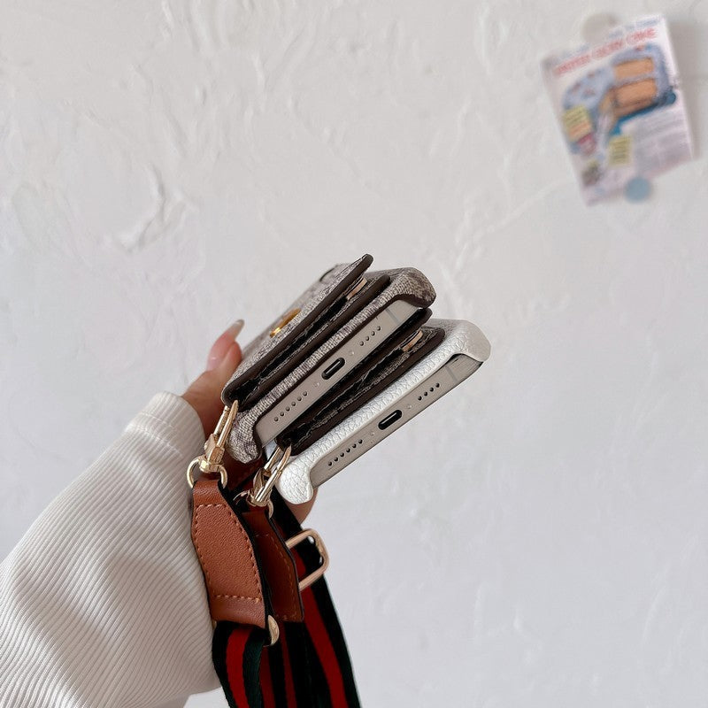 Premium kortväska Crossbody klassiskt iPhonefodral