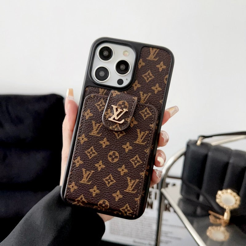 Lyxigt klassiskt kortväska iPhonefodral