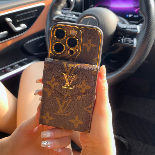Klassiskt lyxigt korthållare iPhonefodral
