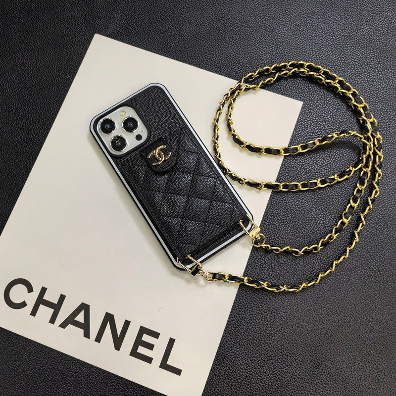Elegant Crossbody-läderfodral för iPhone