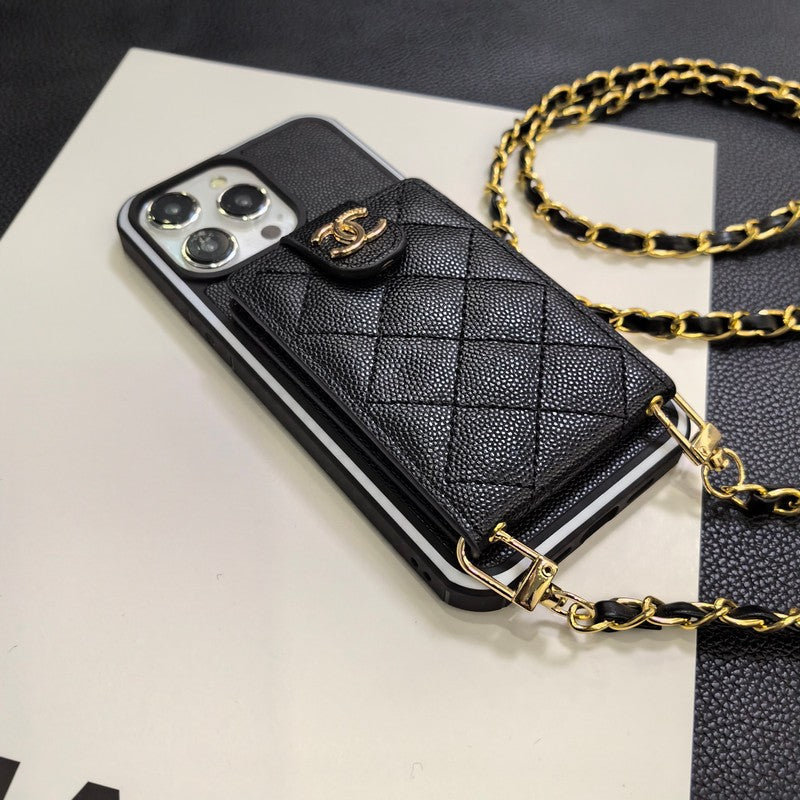 Elegant Crossbody-läderfodral för iPhone