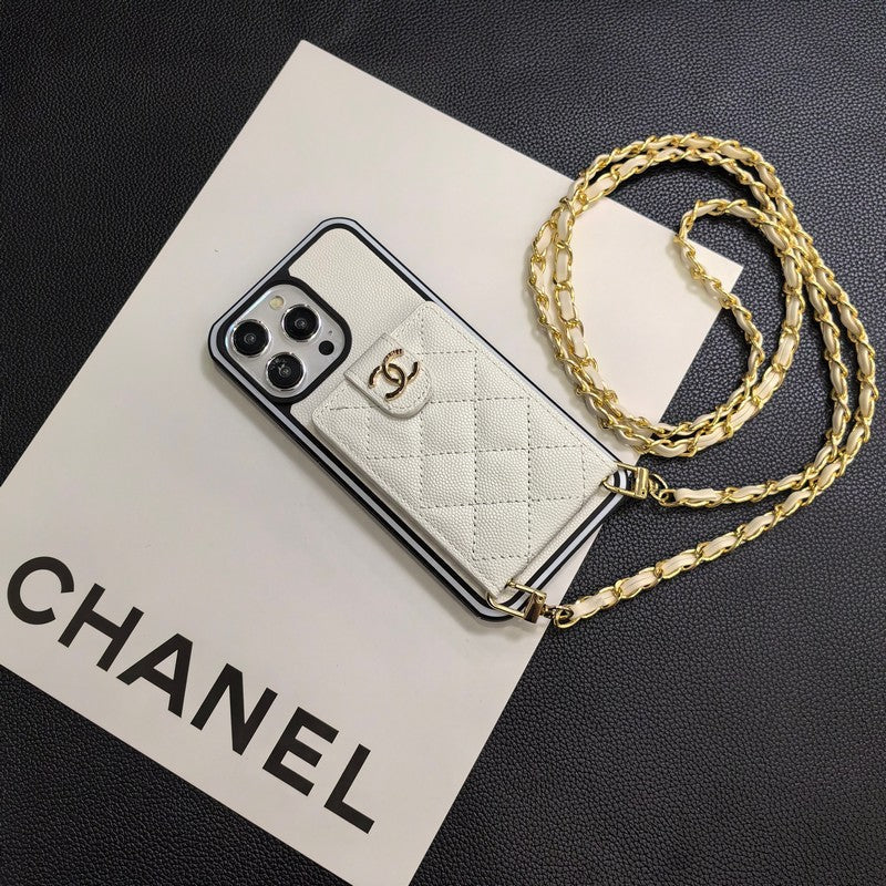 Elegant Crossbody-läderfodral för iPhone