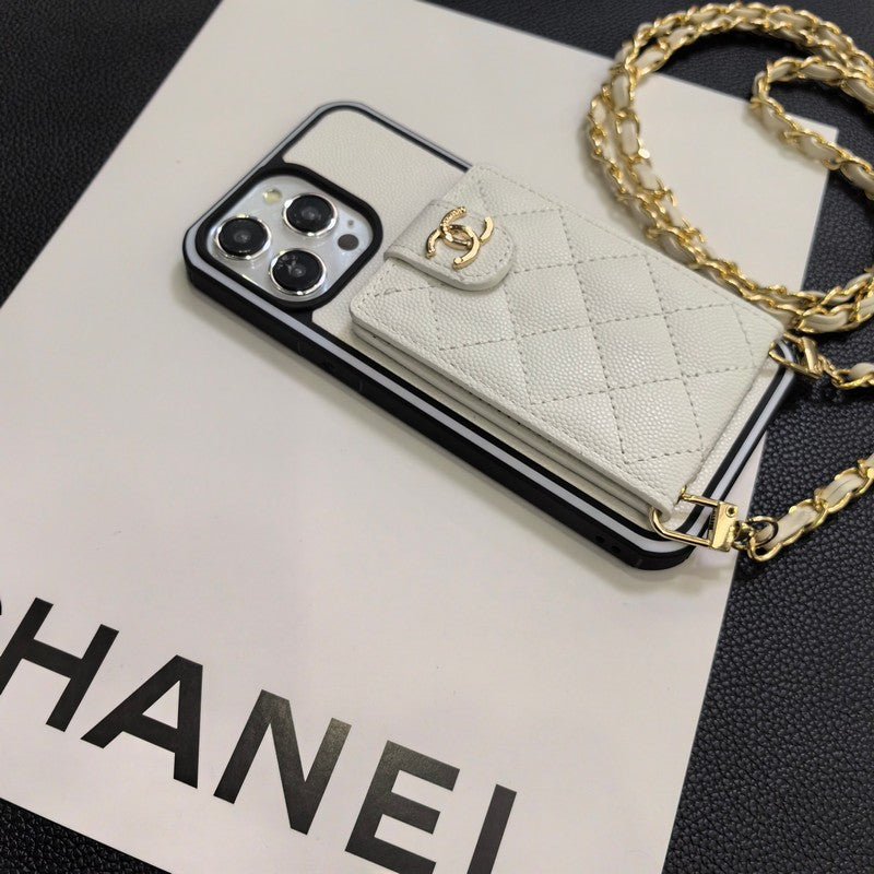 Elegant Crossbody-läderfodral för iPhone