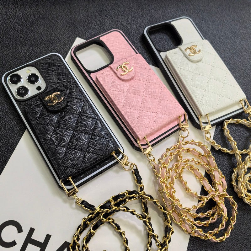 Elegant Crossbody-läderfodral för iPhone