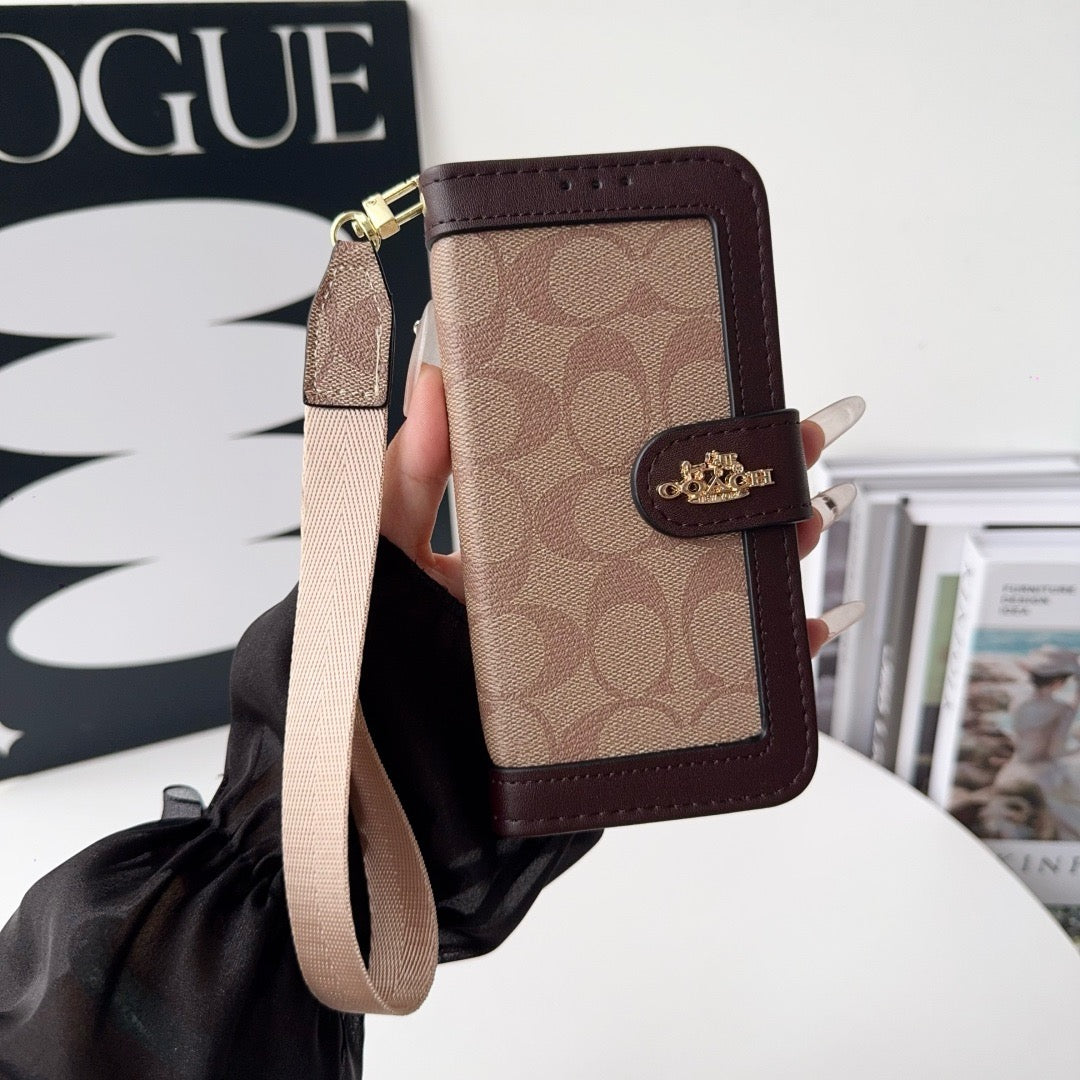 CO Luxury Pattern Wallet iPhone-fodral med korthållare och rem