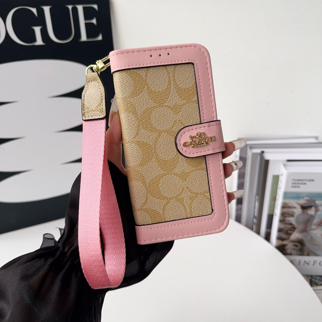 CO Luxury Pattern Wallet iPhone-fodral med korthållare och rem