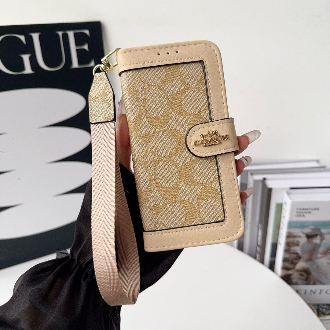 CO Luxury Pattern Wallet iPhone-fodral med korthållare och rem