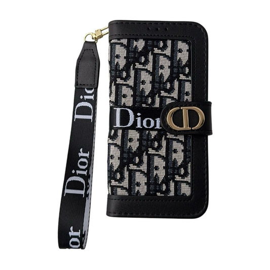 Fashion Elegant Pattern Wallet iPhone-fodral med avtagbar handledsrem