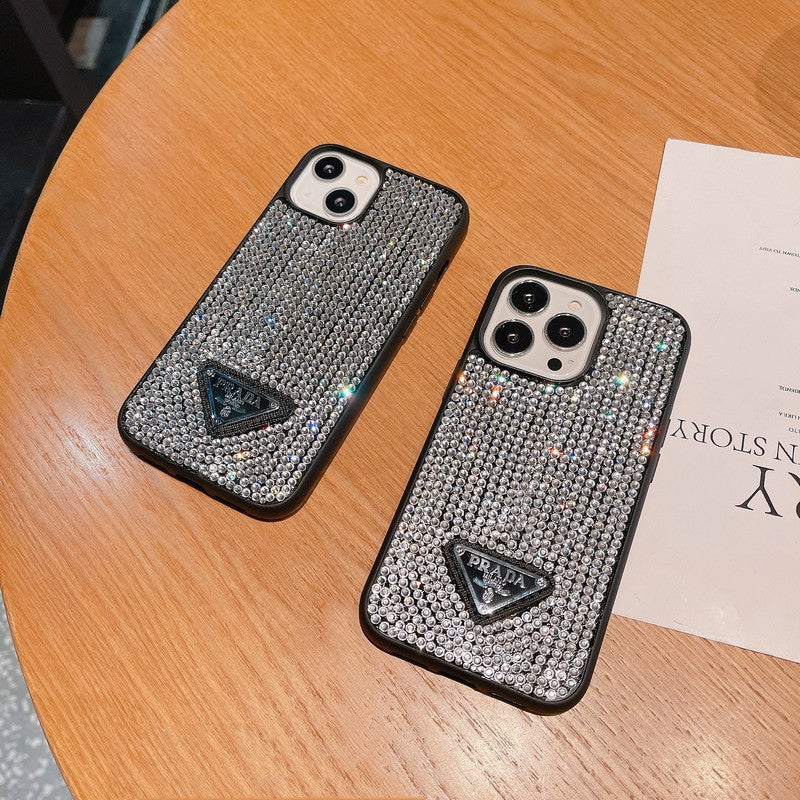 Lyxigt Diamond Crossbody Chain iPhone-fodral