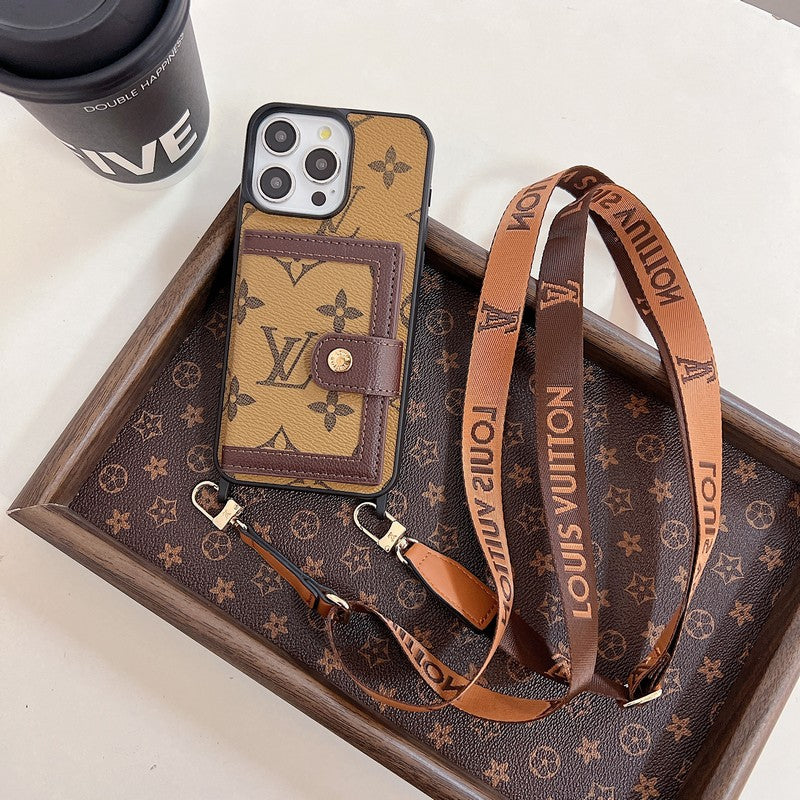 Lyxig kortväska Crossboday iPhonefodral