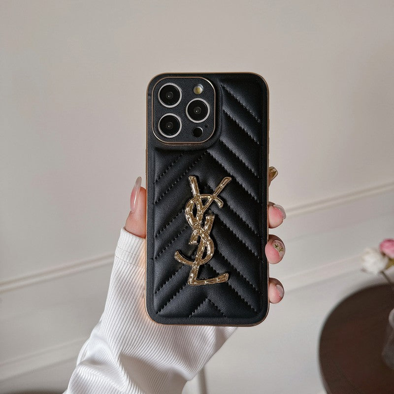 Funda de iPhone de cuero color santo
