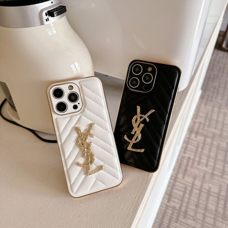 Funda de iPhone de cuero color santo