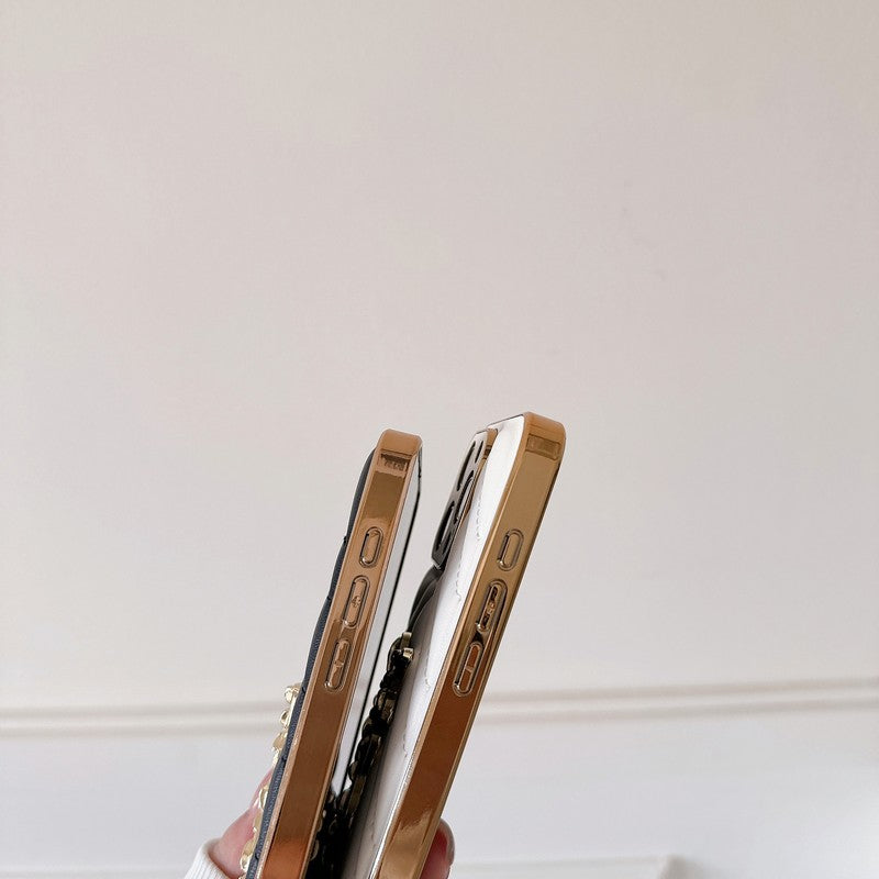 Funda de iPhone de cuero color santo