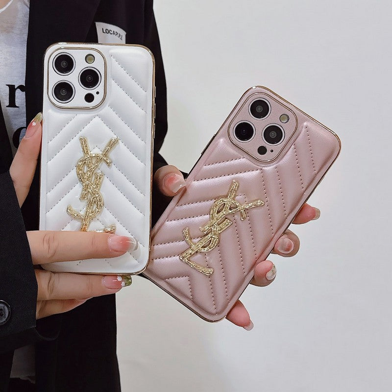 Funda de iPhone de cuero color santo
