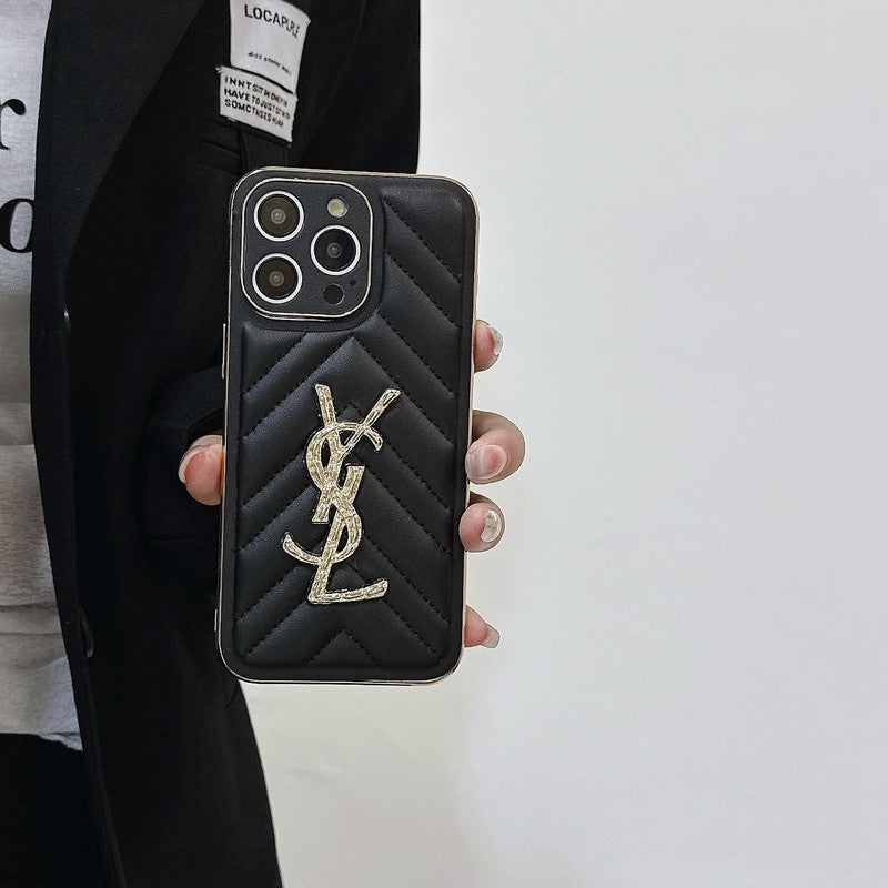 Funda de iPhone de cuero color santo