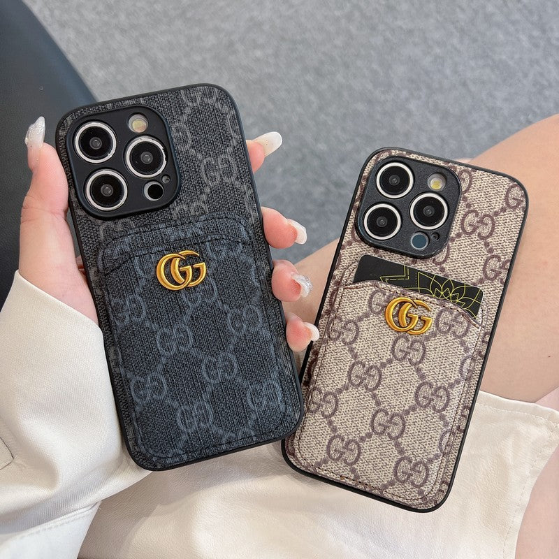 Funda clásica para iPhone con tarjetero premium