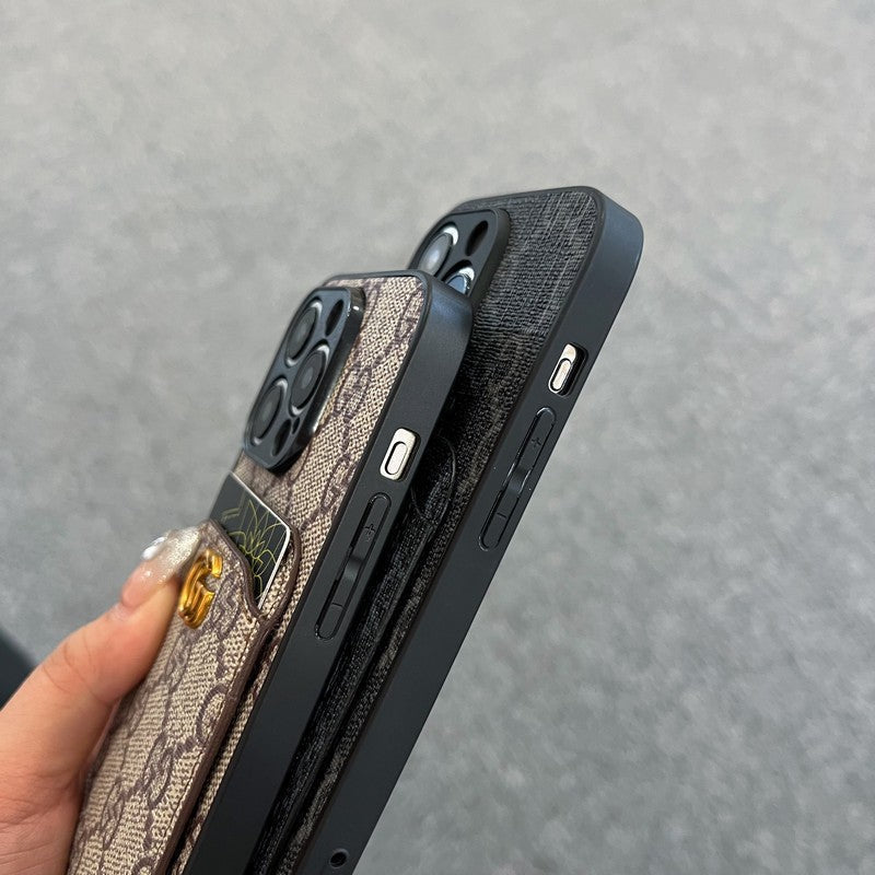 Funda clásica para iPhone con tarjetero premium