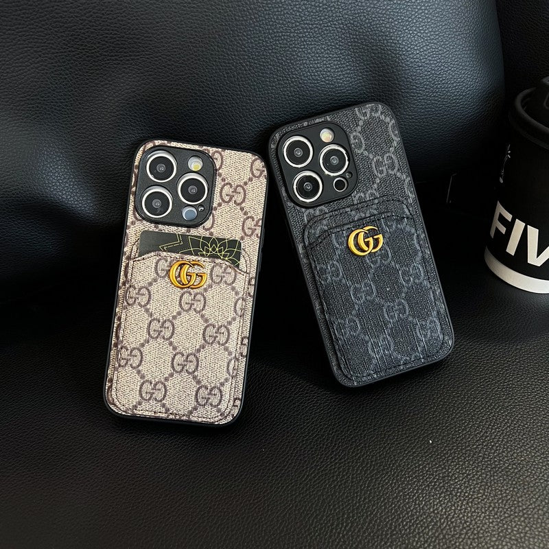 Funda clásica para iPhone con tarjetero premium