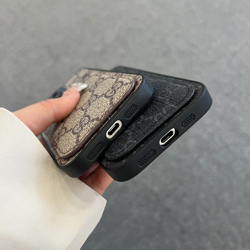 Funda clásica para iPhone con tarjetero premium