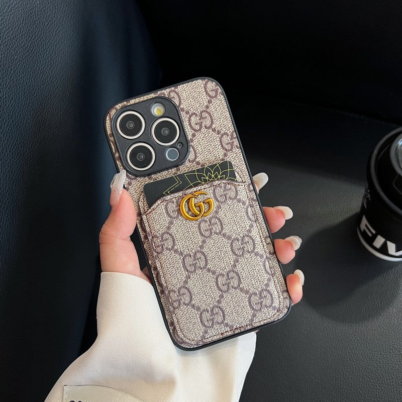Funda clásica para iPhone con tarjetero premium