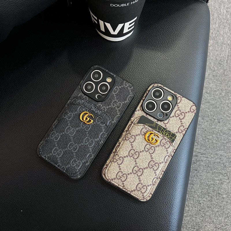 Funda clásica para iPhone con tarjetero premium